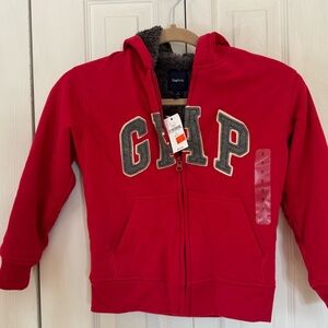 GAP Kids Bold Red Zip-Up Hoodie